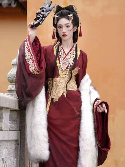 Arctic Fox - Warring States and Han Dynasty Straight Hem Robe
