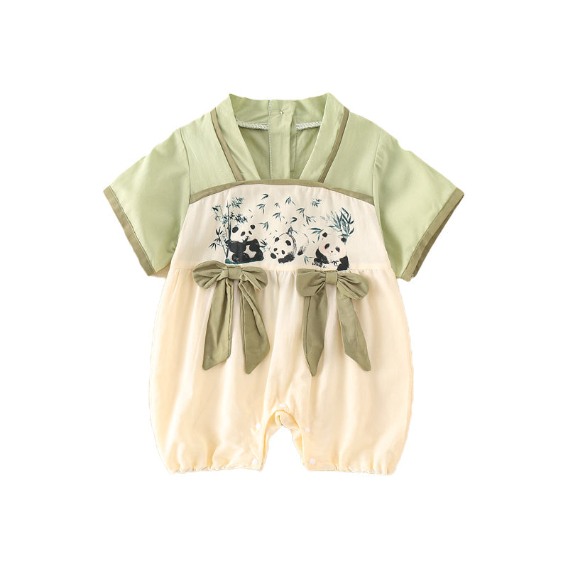 Panda Party - Chinese Hanfu Style Baby Onesies for Girls