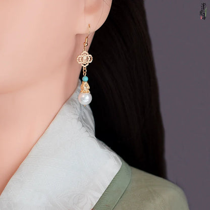 Turquoise Chinese Style Earrings