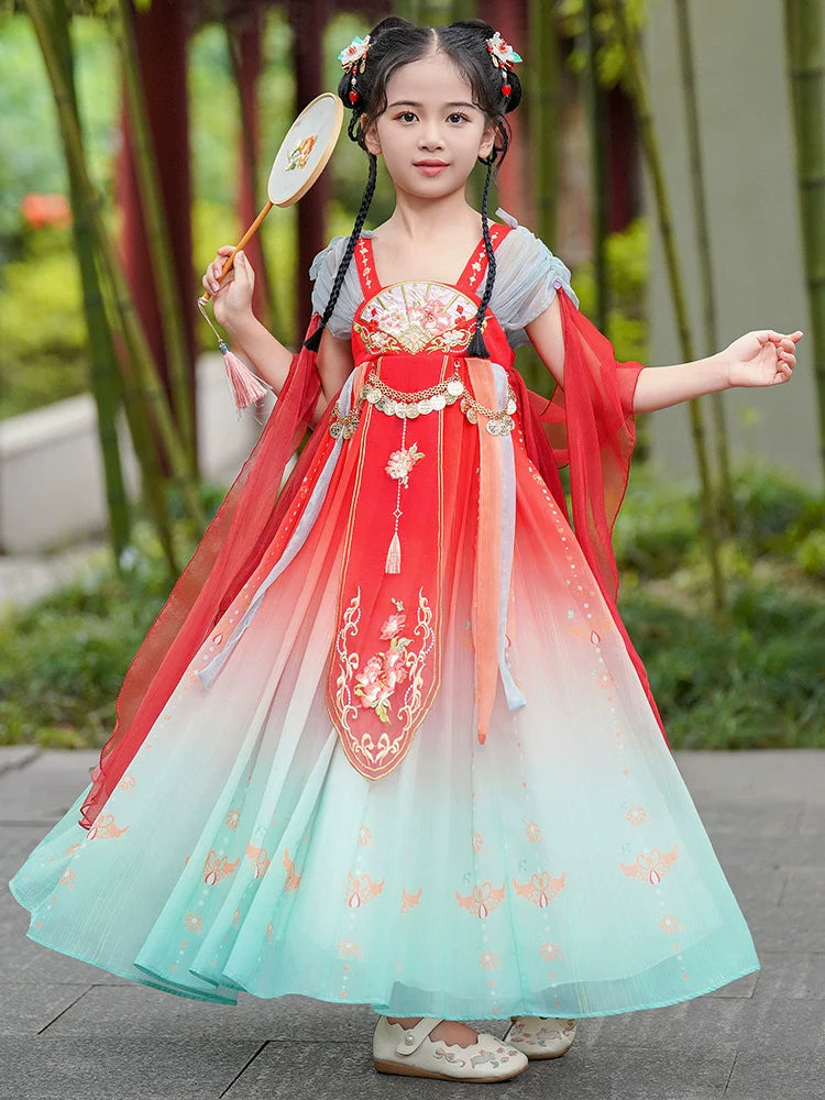 Ellerie - Tang Dynasty Hanfu Dress, Princess Costume for Girls