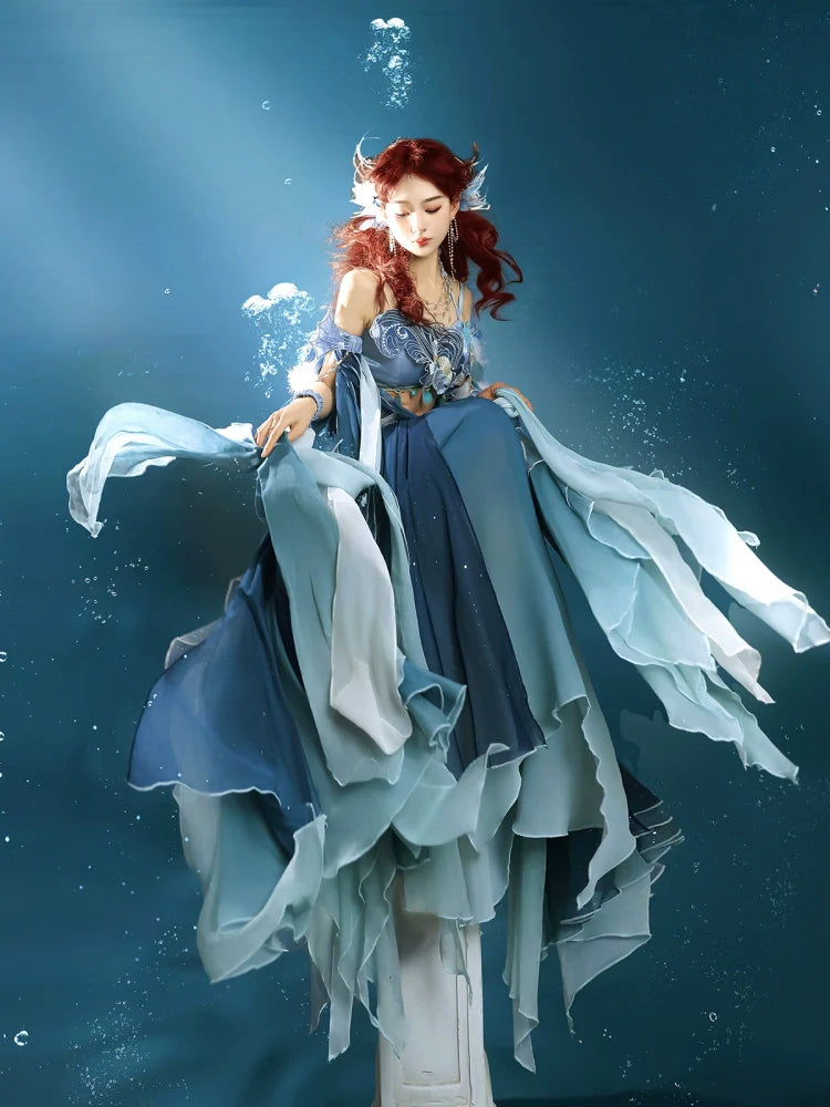 Qi Lolita Outfit, Mermaid Song 云海鲛歌