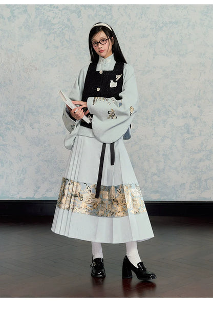 Ming Dynasty Modern Hanfu, Mamianqun, Bogu Cat 博古猫猫 (Preorder)