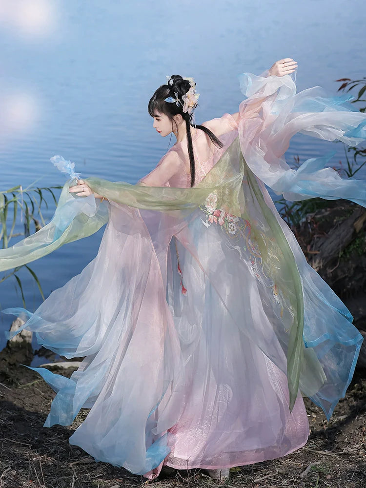 Spring Flowers 春花 - Tang Dynasty Style Hanfu Dress Heziqun