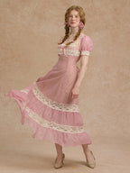 Blush Lace Ribbon Fairytale Dress