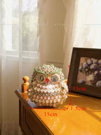 Rhinestone Owl Evening Clutch Bag