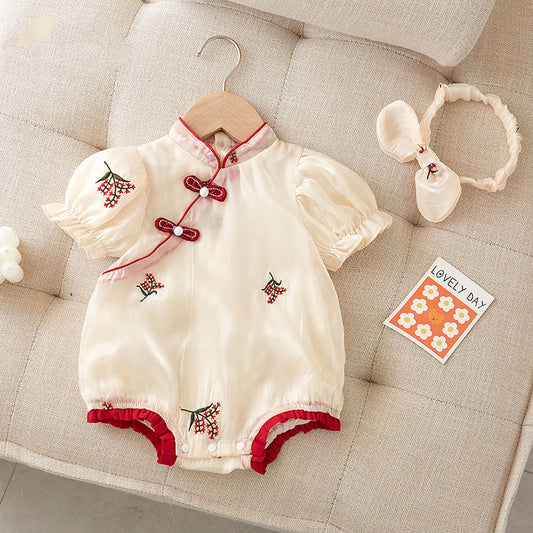 Bernice - Cheongsam Style Baby Onesies for Girls