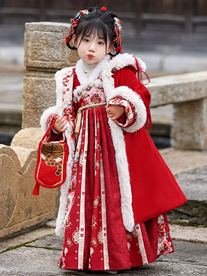 Queenie - Winter New Year Hanfu Dress, Princess Costume for Girls