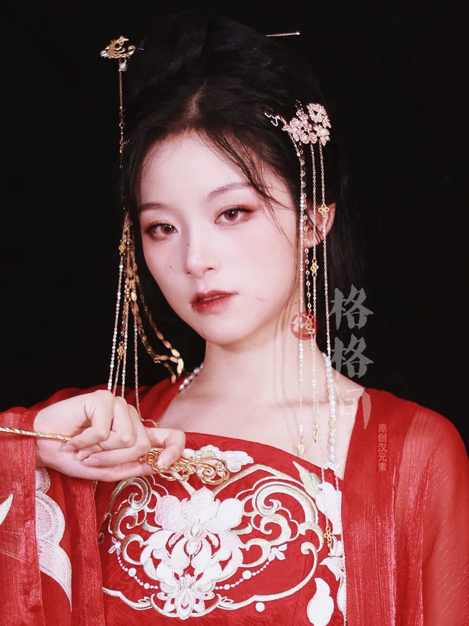 Hanfu Hair Accessories Set: Liuyun
