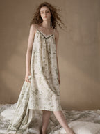 Woodland Toile Print Nightgown & Robe Set
