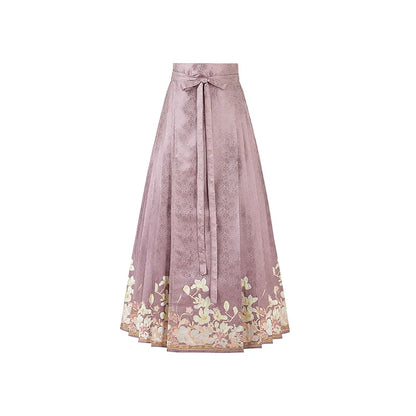 Ming Dynasty Modern Hanfu, Mamianqun, Evening Jade 晚玉