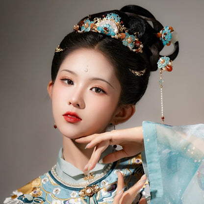 Hanfu Hair Accessories Set: Qinghe