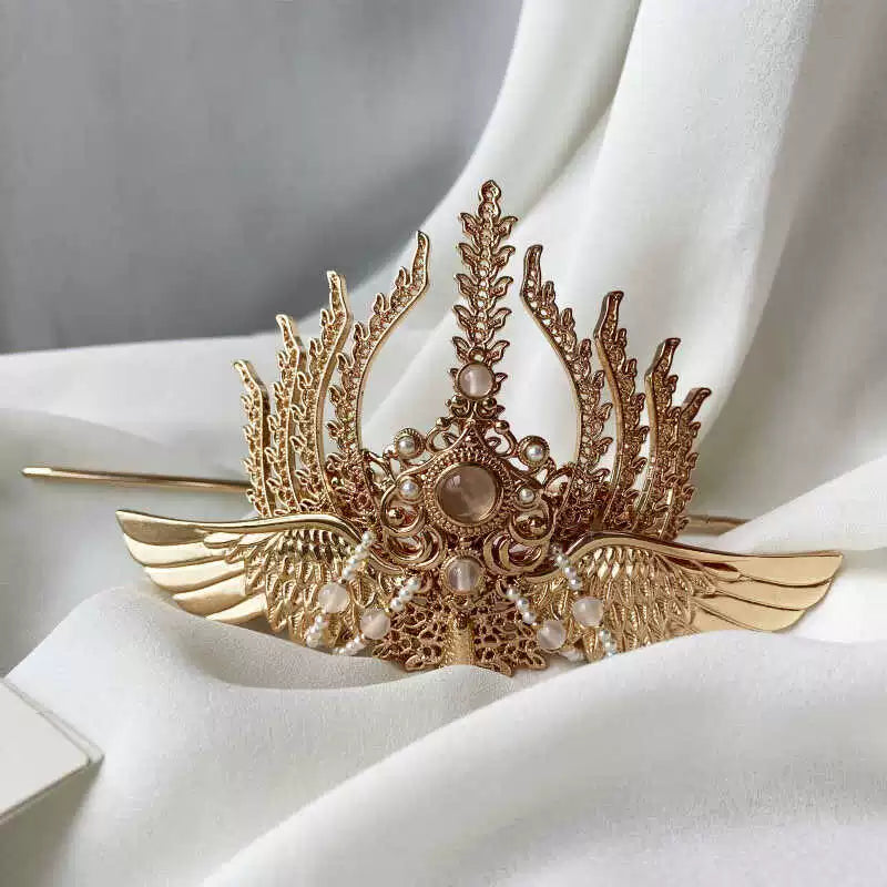 Golden Lotus  - Unisex Hanfu Hair Crown