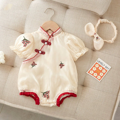 Bernice - Cheongsam Style Baby Onesies for Girls