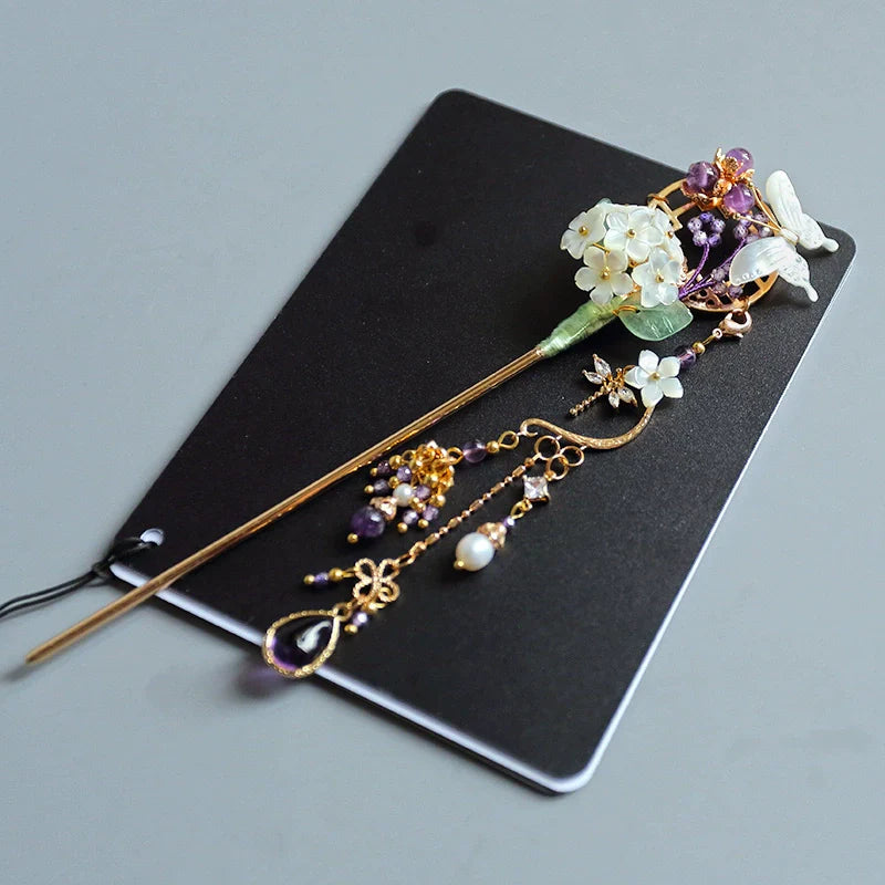 Long Tassels Hair Stick: Huaqiu