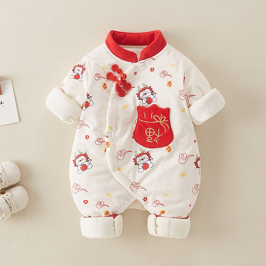 Little Lions - Chinese New Year Festival Cotton Baby Onesies for Boys and Girls