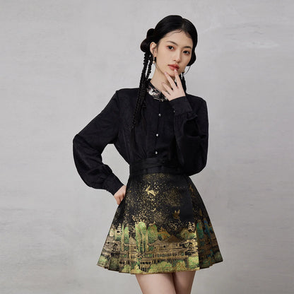 Ming Dynasty Modern Hanfu, Mamianqun, Penglai Immortal 蓬莱仙 (Preorder)