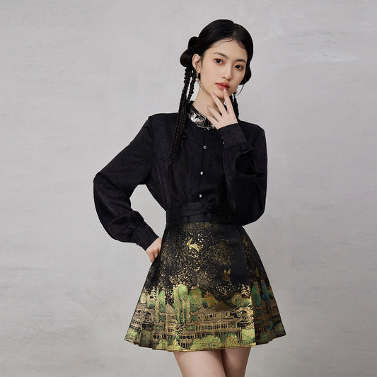 Ming Dynasty Modern Hanfu, Mamianqun, Penglai Immortal 蓬莱仙 (Preorder)