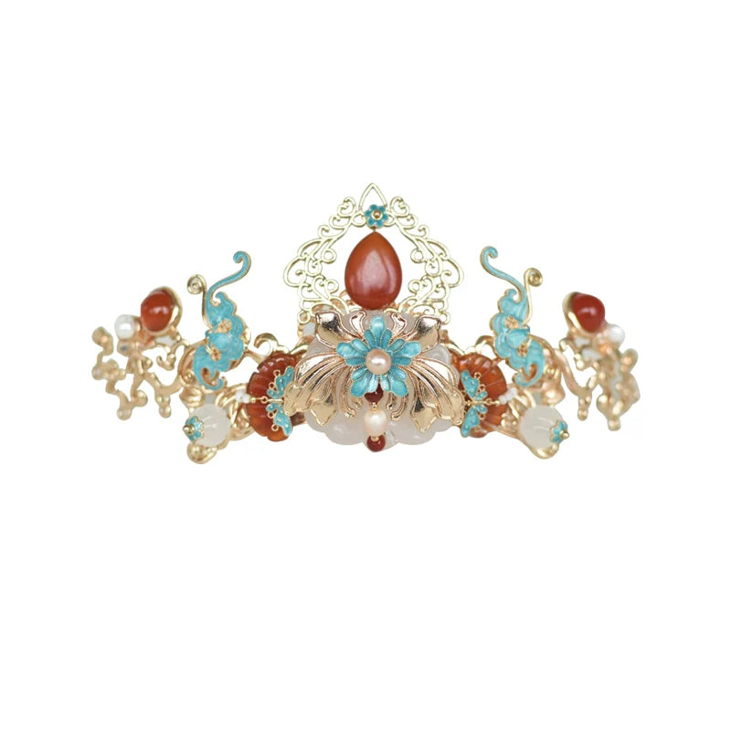 Hanfu Hair Accessories Set: Jade Butterfly Spring