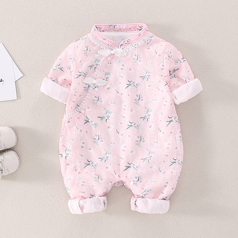 Soft Girl - Cheongsam Style Baby Onesies for Girls