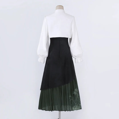 New Chinese Style Outfit: Snow in the Bamboo Ravine 竹涧雪