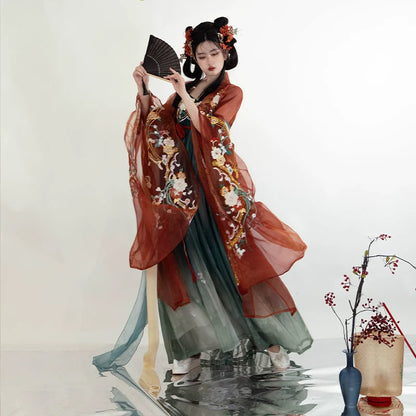 Painting Flower God 描金花神 - Tang Dynasty Style Hanfu Dress Heziqun