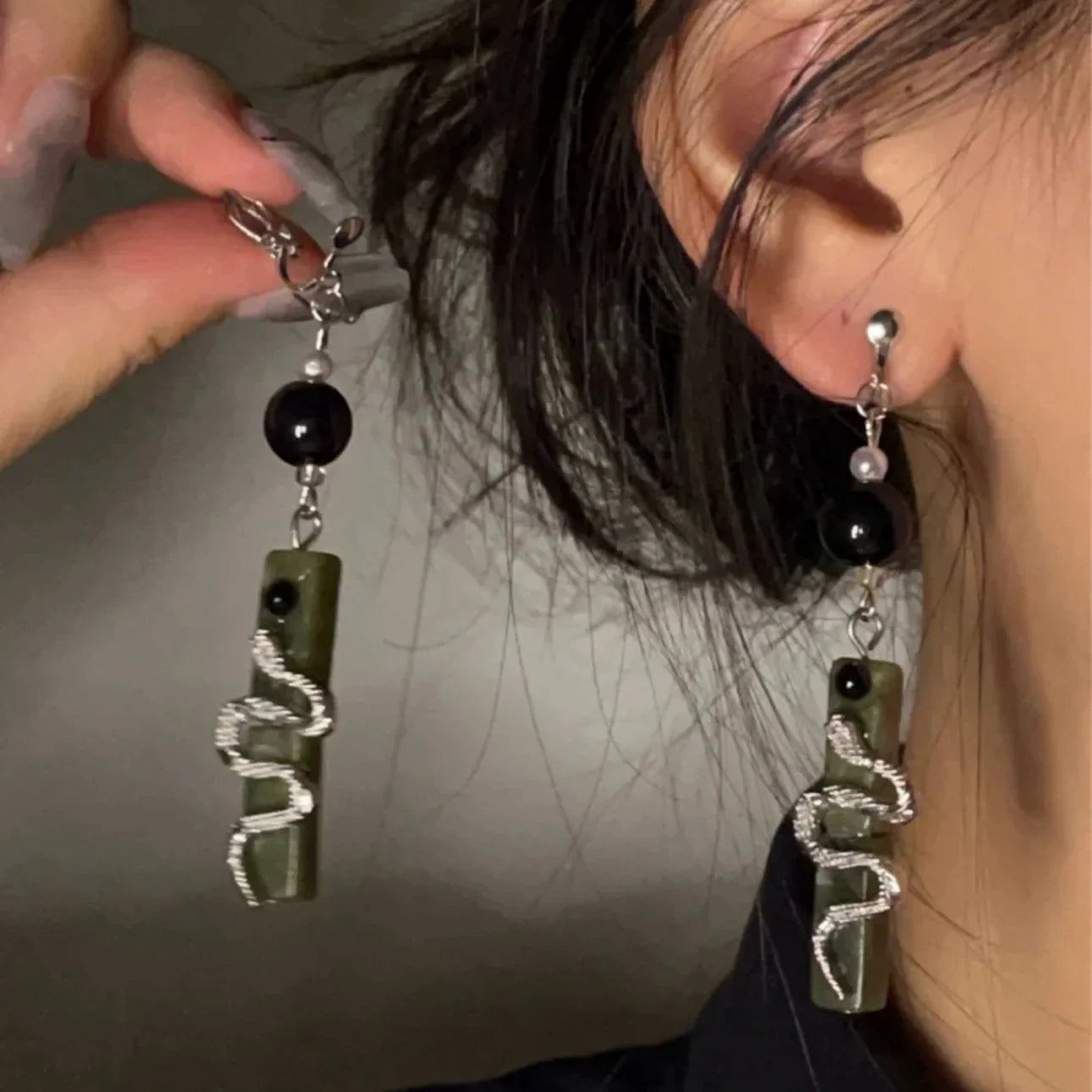Spirit Snake Chinese Style Earrings
