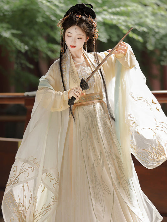 Golden Glow 洛金羽 - Song Dynasty Style Qiyao Ruqun Hanfu