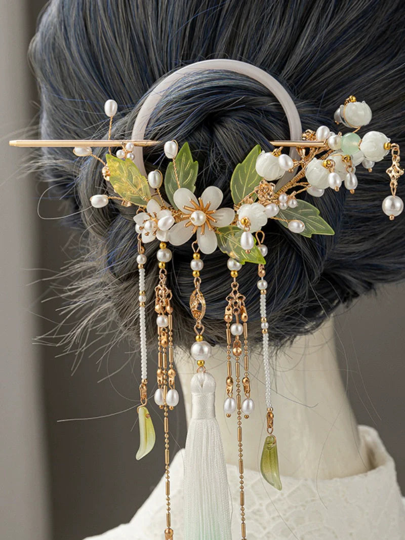 Back Hair Pin: Lily of the Valley