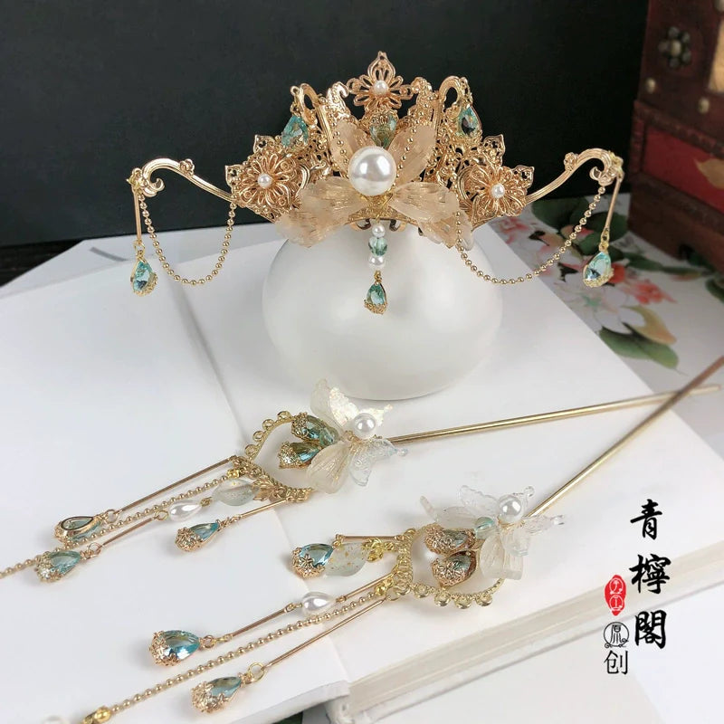 Hanfu Hair Accessories Set: Linyu