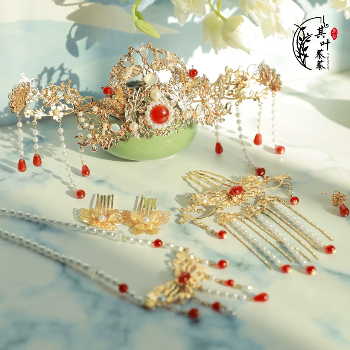 Hanfu Hair Accessories Set: Ibis