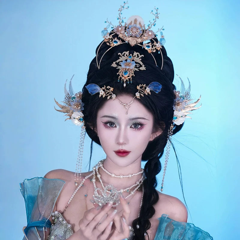 Hanfu Hair Accessories Set: Bihai Ballad