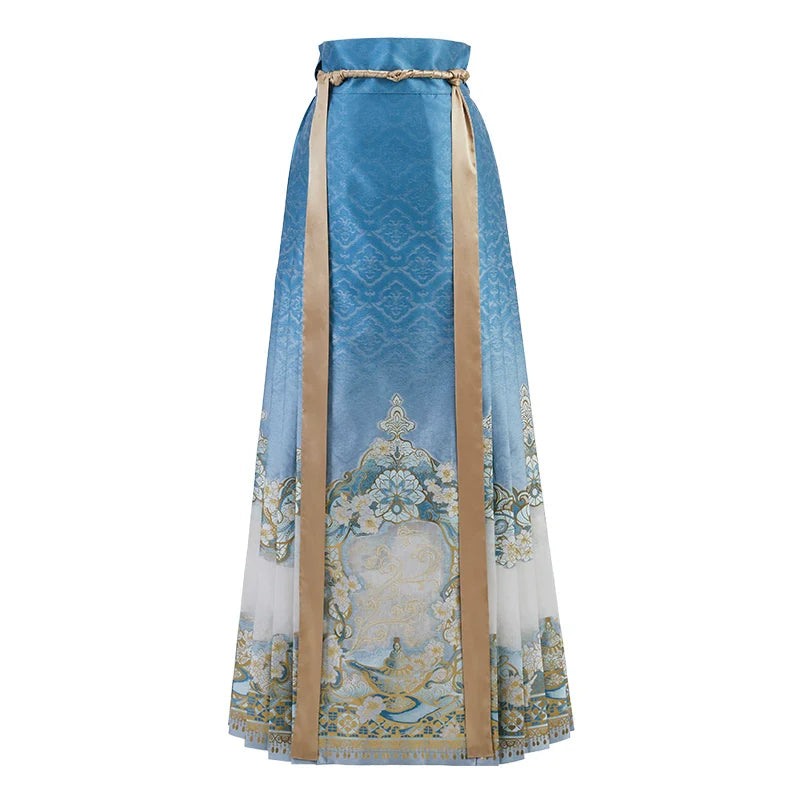 Ming Dynasty Modern Hanfu, Mamianqun, Dancing Jasmine I 舞会茉莉 (Preorder)