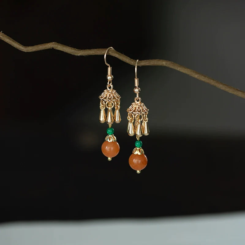 Persimmon Chinese Style Earrings