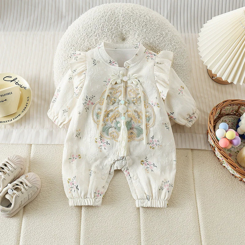 Flowerets - Cheongsam Style Baby Onesies for Girls