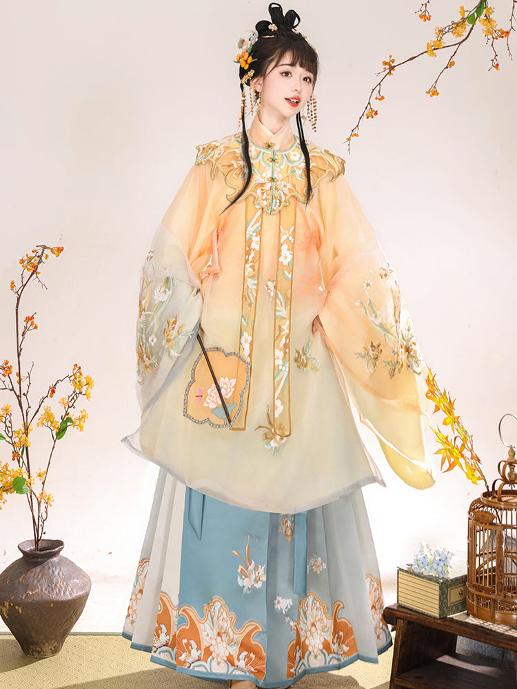 Outer Clouds 云外镜 - Cloud Collar & Mamianqun Ming Dynasty Hanfu Set