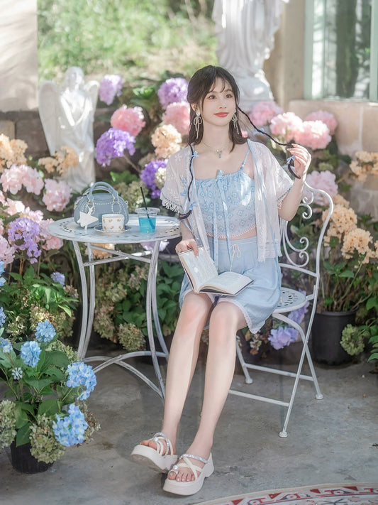 Summer Sea Breeze 夏日海风 - Modern Song Dynasty Hanfu Outfit (Preorder)