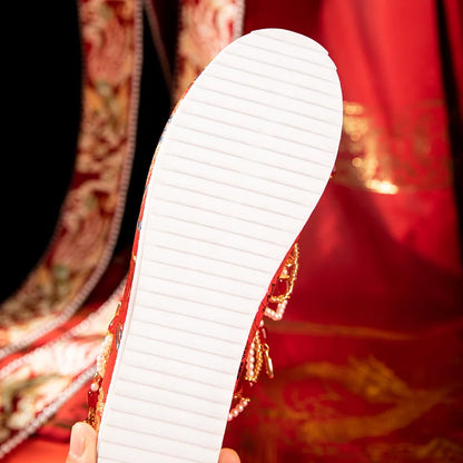 Fragrant Flowers - Embroidered Hanfu Bridal Shoes