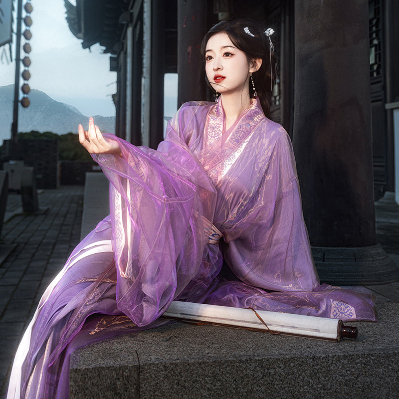 Amethyst - Warring States and Han Dynasty Straight Hem Robe