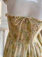 Golden Meadow Ruffle Floral Dress