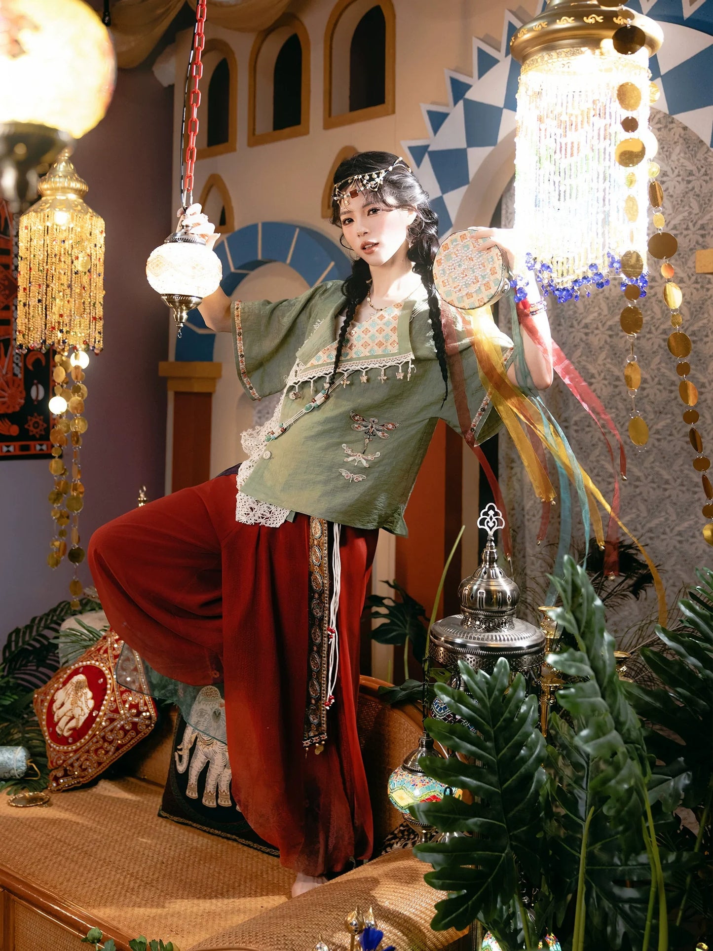 Linglu Sanskrit 菱路梵音 - Modern Dunhuang Inspired Hanfu Outfit for Summer (Preorder)