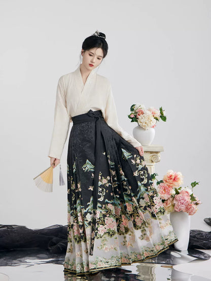 Ming Dynasty Modern Hanfu, Mamianqun, Butterfly Valley 江山花蝶