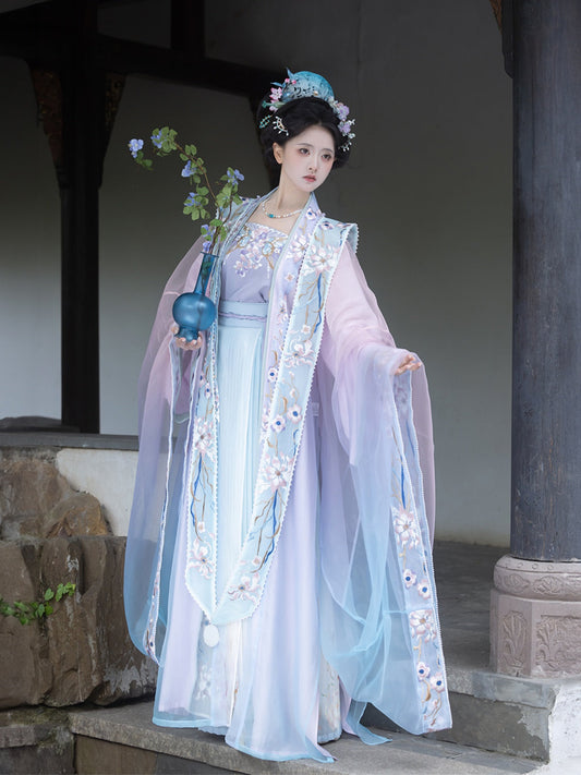 Yuyin 余音 - Song Dynasty Style Qiyao Ruqun Hanfu (Preorder)