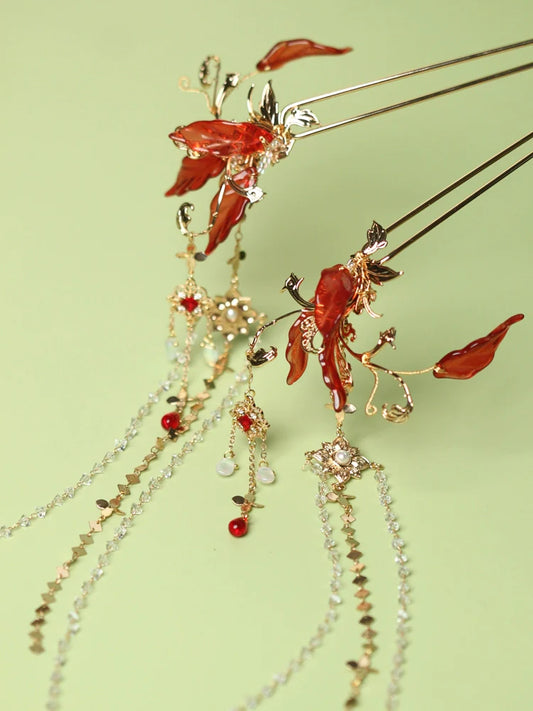 Hair Pin: Red Fox