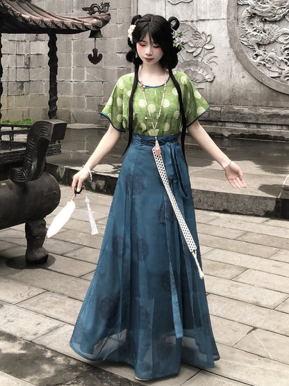 Azure Language 天青语 - Plus Size Tang Dynasty Hanfu