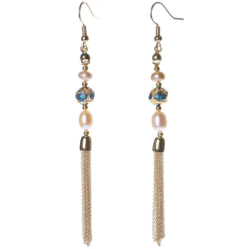 Alice Long Tassels Chinese Style Earrings