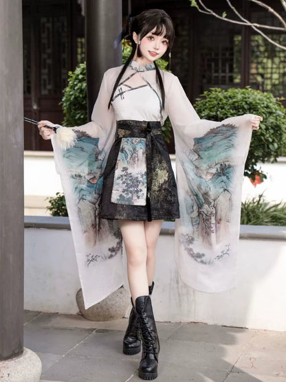 Qi Lolita Chinese Style Fairy Outfit, Landscape Deity