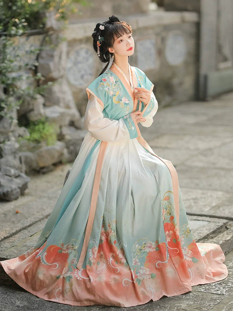 Dark Hibiscus 暗香芙蓉 - Tang Dynasty Style Beizi Qiyao Ruqun