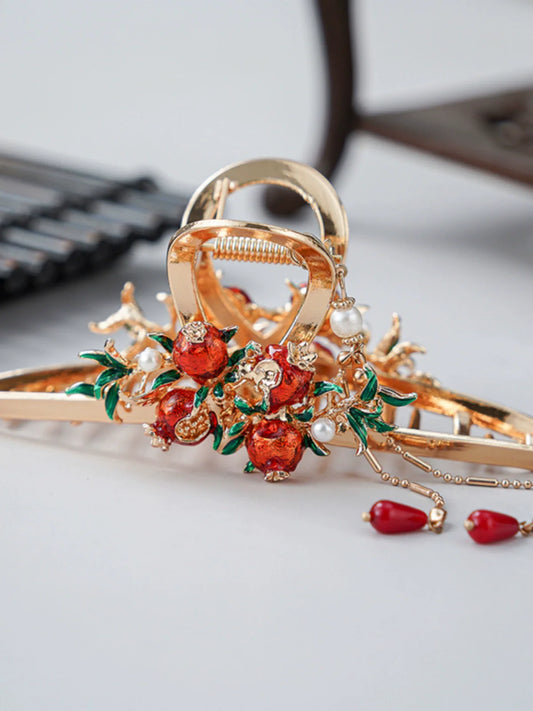 Hair Claw: Garnet Pomegranate