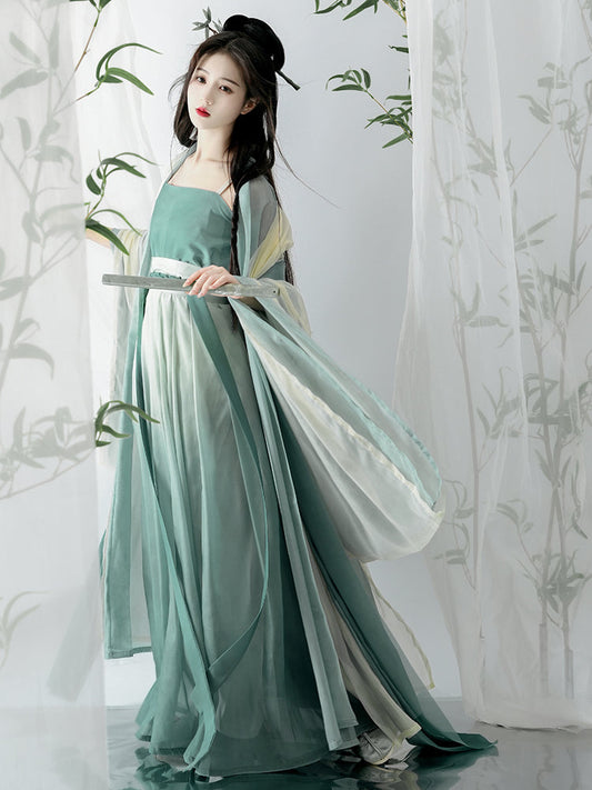Qing Dai 青黛 - Song Dynasty Style Qiyao Ruqun Hanfu