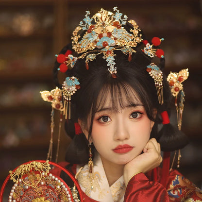 Chinese Wedding Hair Accessories: Colors and Phoenixes